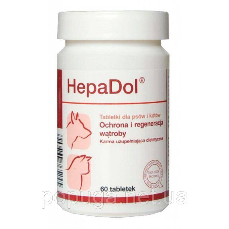 Dolfos HepaDol Вітамінно-мінеральний комплекс для захисту та відновлення печінки для собак і кішок, 60 таб.
