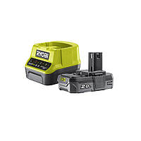 RYOBI RC18120-120 ONE+, 18В набор из аккумулятора (1х2.0Ач) и зарядного устройства