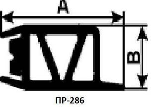 Ущільнювач дверей БАЗ А-079 Еталон, I-VAN Богдан А-091/А-092 (широкий) пр-во Україна