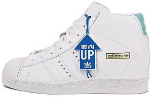 Жіночі кросівки Adidas Superstar High в білому кольорі