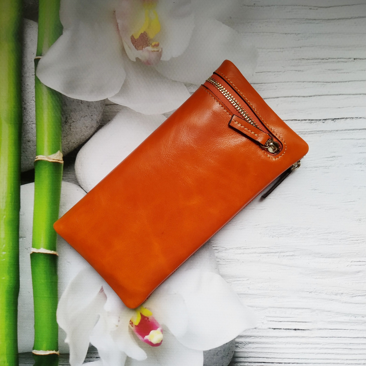 Жіночий шкіряний гаманець ST leather 3052-6 рудий