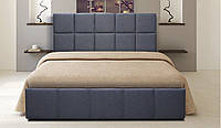Ліжко двоспальне МК-5, двоспальне ліжко з м'яким наголов'ям для спальні MegaMebli