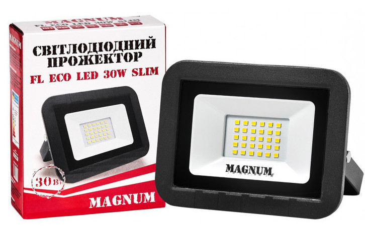 Прожектор світлодіодний MAGNUM LED 30Вт slim 6500К 2000Лм IP65