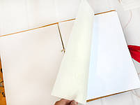Дерев'яний весільний фотоальбом "Ініціали" з калькою Дуб (листи 31х25 см), фото 5