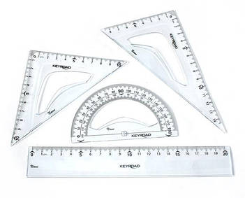 Лінійки трикутники транспортири