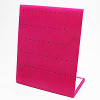 Планшет стойка для украшений и изделий пусеттов, гвоздиков высота 26 см ширина 21 см 30 пар малиновый бархат