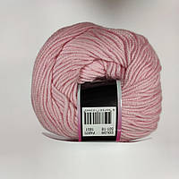 Бавовняна пряжа з додаванням акрилу Perlina Mini Himalaya Туреччина, цвіт Ніжно-рожевий