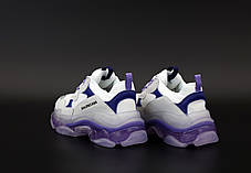 Жіночі кросівки Balenciaga Triple S Violet.. ТОП Репліка ААА класу., фото 2