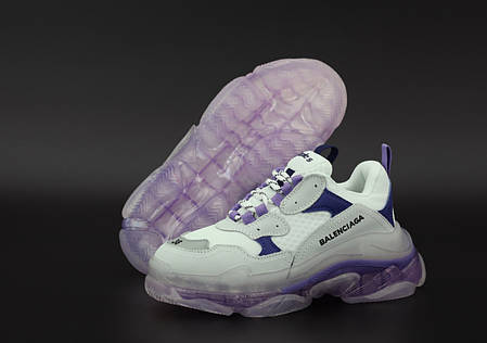 Жіночі кросівки Balenciaga Triple S Violet.. ТОП Репліка ААА класу., фото 2