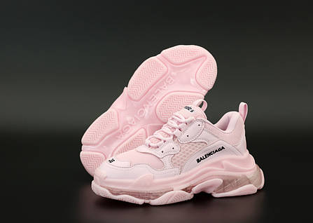 Жіночі кросівки Balenciaga Triple S Pink. ТОП Репліка ААА класу., фото 2