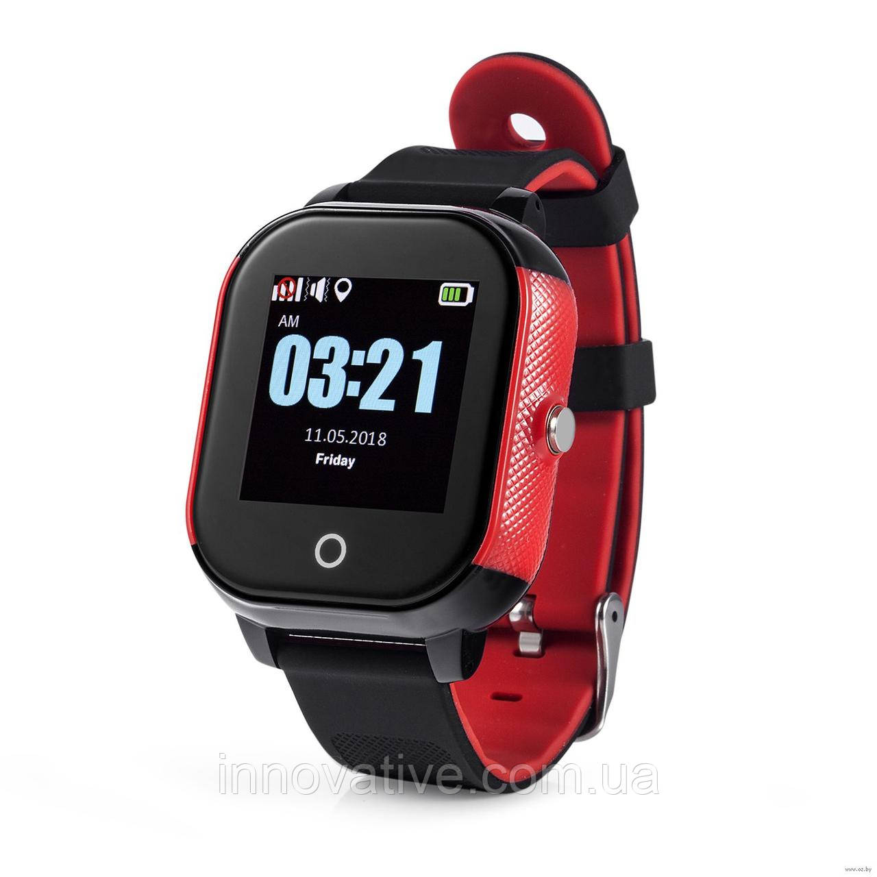 Дитячий смарт-годинник Lemfo DF50 Ellipse Aqua з GPS-трекером (Чорно-червоний), фото 1