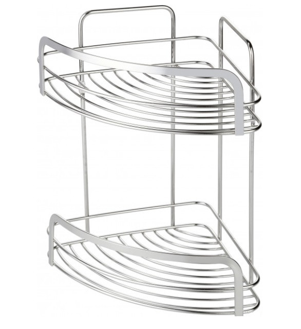 Поличка подвійна 19,5 х 19,5 х 28,5 см з нержавіючої сталі (DU09650), фото 1