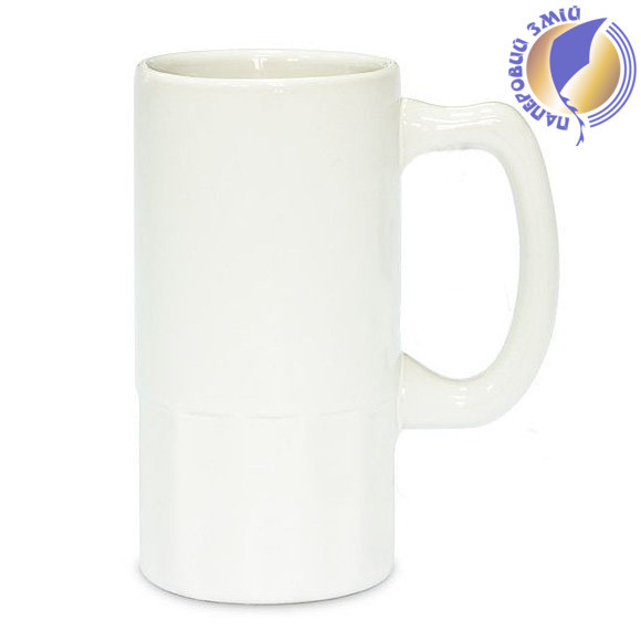 Гранований пивний бокал для сублімації з рифленим дном, MUG20, фото 1