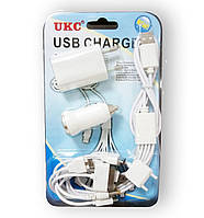 Универсальное зарядное с адаптерами 12 в 1 MX-C12 Шнур USB з 12 штекерами. way
