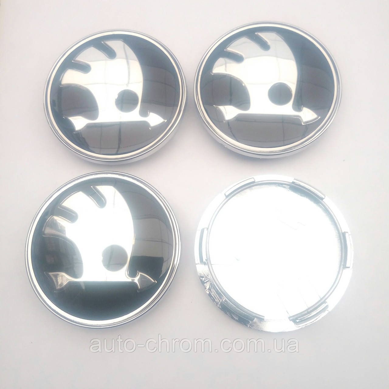 Ковпачки в диски Skoda 62-68 мм чорні, фото 1