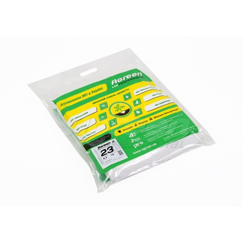 Біле агроволокно Агрін, пакет, щільність 23г/м.кв., шиг.1,6м, довжина 10м.