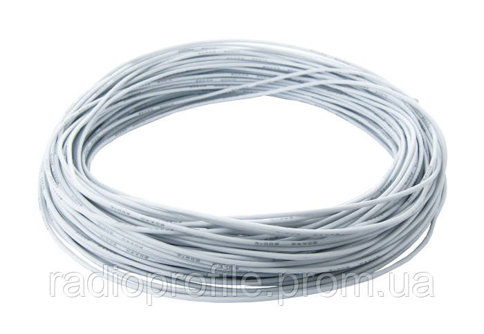 Провод силиконовый 18 AWG - 0,75 кв.мм (150х0,08) 1 м Белый - фото 2 - id-p1040926028