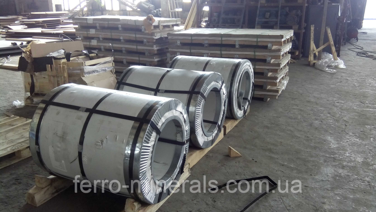 Рулон неіржавкий 1.5х1000мм ВА+РЕ (дзеркало в плівці) AISI 430., фото 1