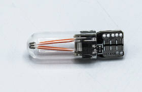 Габарит LED T10 #16 - 2COB Type-A в колбі 12V / колір Червоний