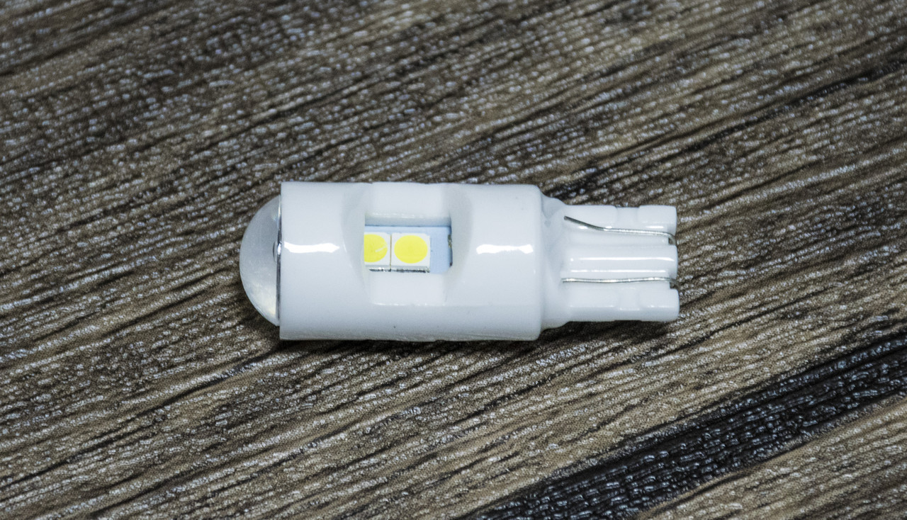 Габарит LED T10 #80 - 6LED - СТРОБ (FLASH - ЛІНЗА) / колір Білий