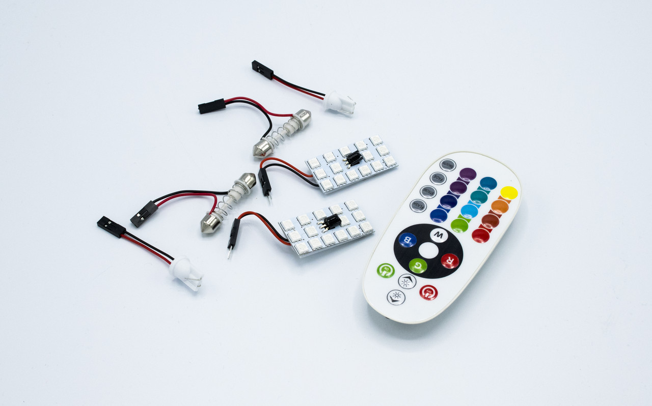 LED лампа RGB в плафон 15-5050 (2 змінних цоколя, 15LED)