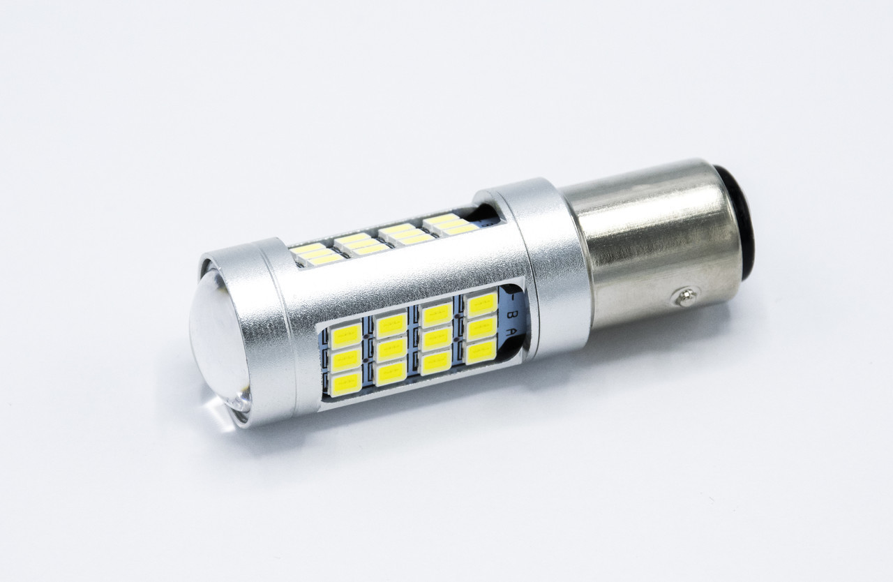 Габарит LED P21W/5W/1157 #75 - 42LED лінза (3 side x 12led) / 1w/5w / Білий