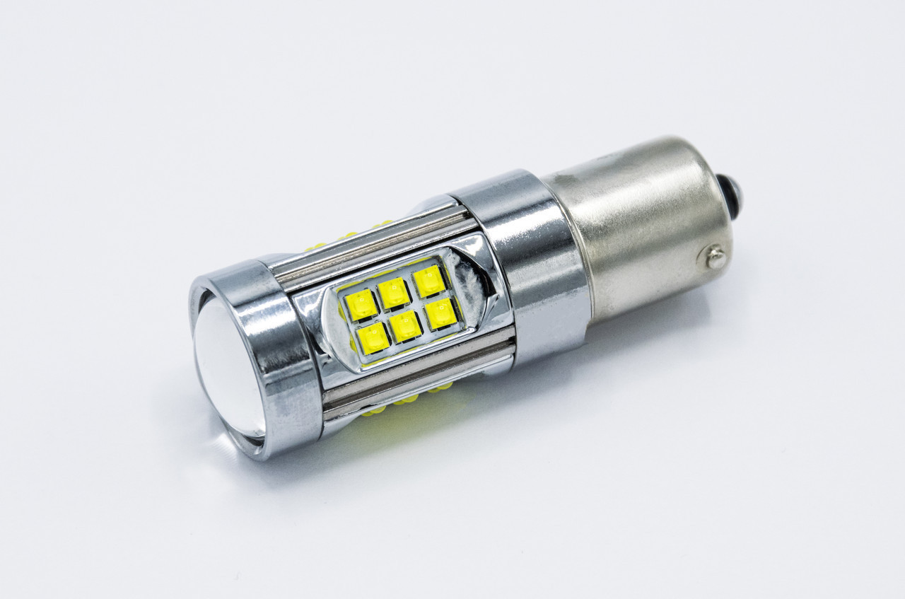 Габарит LED P21W/1156 #78 - 30LED cree лінза (5 side x 6led) / 14w / Білий