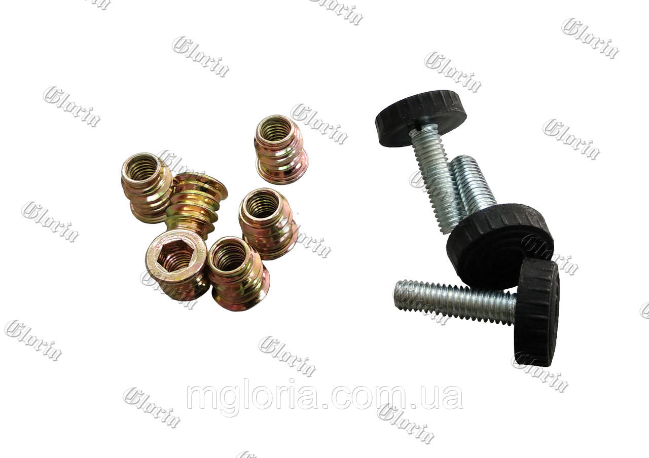 Ножка М6 х 20 мм + муфта. Опоры для корпусной мебели регулируемые и ...