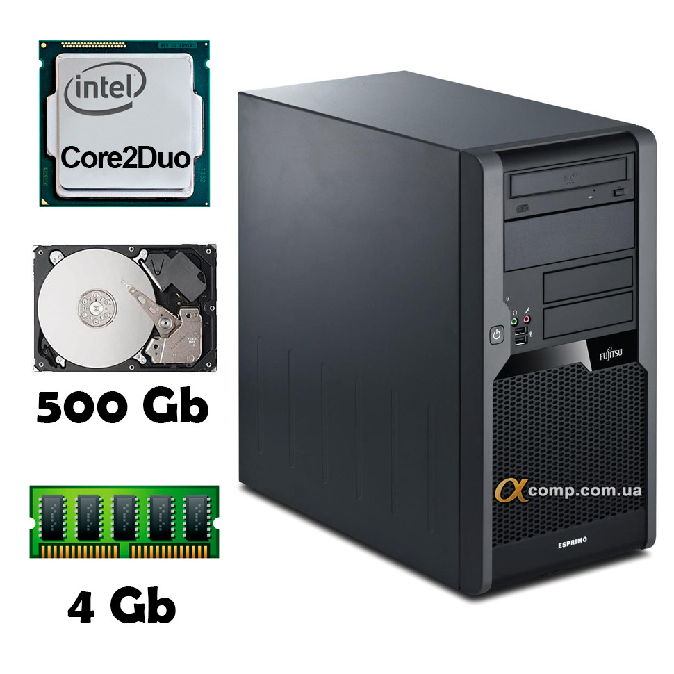Комп'ютер Fujitsu P5730 (Core2Duo E8200/4Gb/500Gb) БУ