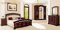 Спальня "Роселла" от Мирро-Марк (перо рубино) комплект с 4-дв. шкафом со скидкой 10%