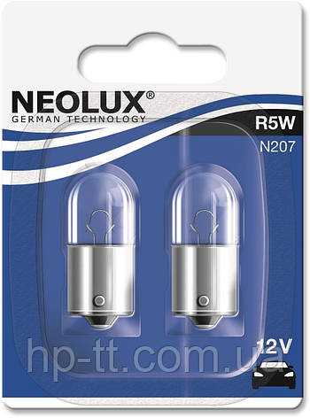 Блістер автолампочек Neolux R5W 12V 5W BA15S N207_02, фото 1