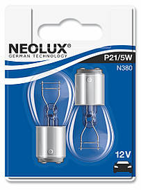 Автолампи Neolux P21/5W 12V 21/5W BAY15D блістер 2шт N380_02B