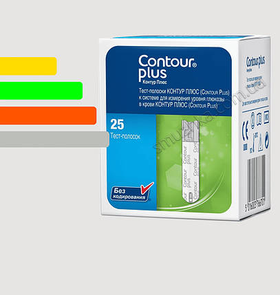 Тест-смужки Контур ПЛЮС 25шт. (Contour PLUS), фото 1
