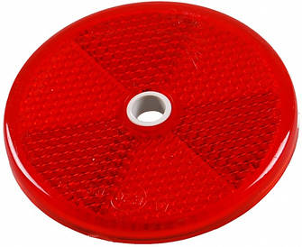 Катафот червоний 60 мм під заклепку Aspock Rückstrahler Round 60mm 10210