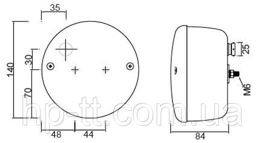 Протитуманна фара світлодіодна Aspock Nebelschlussleuchte 140mm Led 10929, фото 3