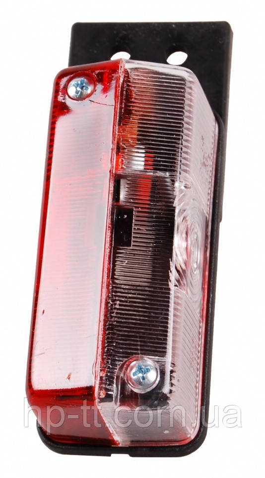 Контурно-габаритний бічний ліхтар червоно-білий на кронштейні Proplast 10533