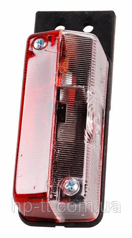 Контурно-габаритний бічний ліхтар червоно-білий на кронштейні Proplast 10533, фото 1