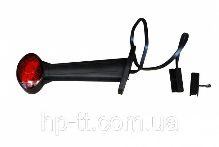 Контурно-габаритний ліхтар червоно-білий LED лівий на гумовому кронштейні (рожі) Radex 107880, фото 1