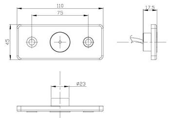 Ліхтар габаритний Fristom MD-013 C LED червоний з проводом, фото 2