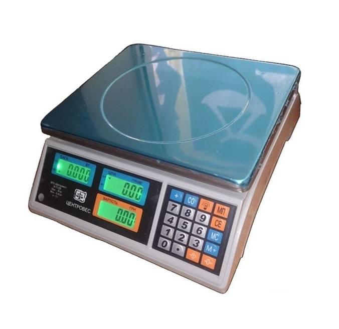 Ваги торгові електронні ВТЕ-Центровес-30Т1-ДВ-(РК) (30 кг)