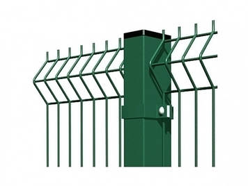 Стовб цинк-полімер (пофарбований) для паркану зварної сітки 3D, 60x40x1.2 мм, PROMZABOR, Україна, висота 2500