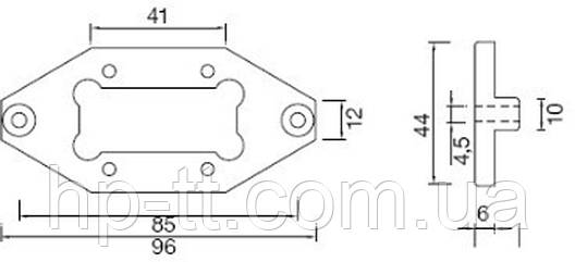 Кронштейн гумовий Aspock Halteplatte 105094 для ліхтарів Aspock Flexipoint I, фото 2