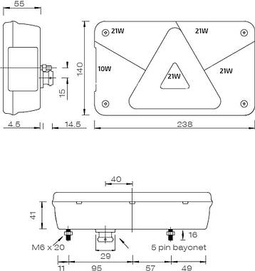 Ліхтар задній Aspöck Multipoint V правий (24-8700-007) 10020804, фото 2