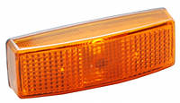 Боковой контурно-габаритный фонарь прицепа с отражателем желтый Hella 60040