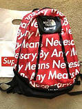 Рюкзак TNF x Supreme red, фото 10