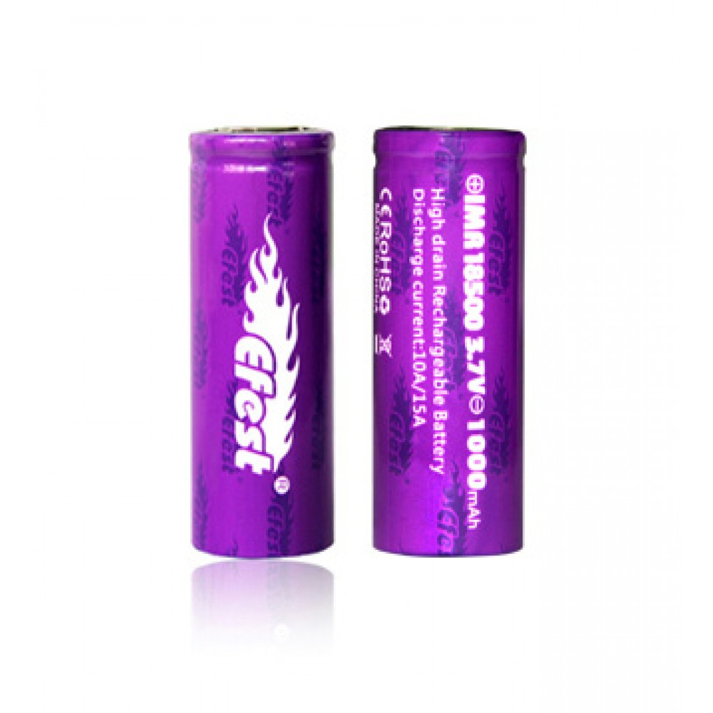 Аккумулятор 18500 Efest 1000mAh 15A