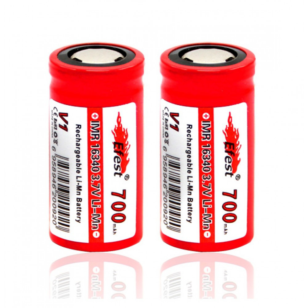 Акумулятор 16340 Efest 700mAh 7A високострумовий, фото 1