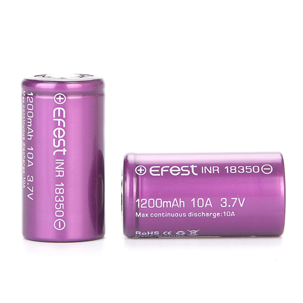 Акумулятор 18350 Efest 1200mAh 10A високострумовий