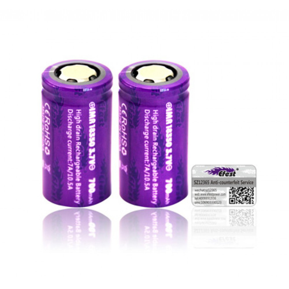 Акумулятор 18350 Efest 700mAh 10.5 A високострумовий, фото 1