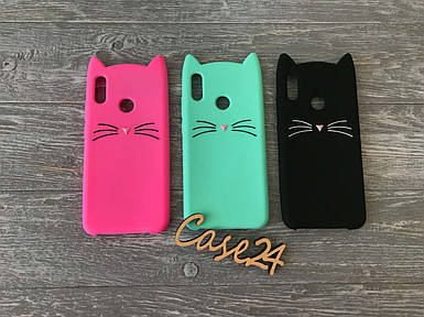 Гумовий 3D чохол для Honor 10 Lite Вусики (3 кольори)